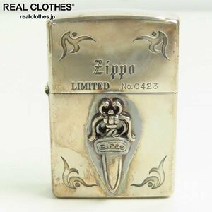 ZIPPO/ジッポー ダガー メタル貼り LIMITED No.0423 1998年製 /LPL