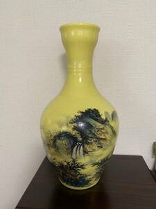 中国美術 染付天球 花瓶 花入 年代物古玩