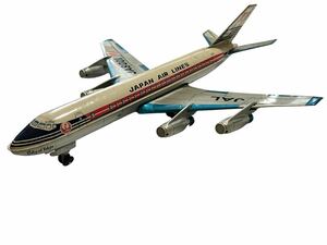 A70 097【レア】★当時物 旭玩具 大型 約55cm JAL 日航機 ダグラス DC-8 JA8001 ブリキ 飛行機 航空機 日本製 アサヒ玩具★