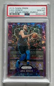 PSA 10 2019 Panini Prizm #75 Luka Doncic Fast Break Prizm Purple 75シリ ルカ・ドンチッチ