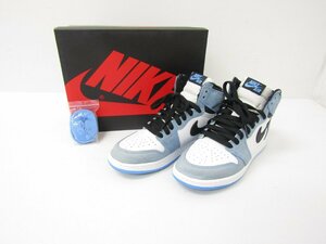 NIKE GS AIR JORDAN 1 HIGH WHITE/UNIVERSITY BLUE/BLACK/575441-134 SIZE:23.5cm ナイキ スニーカー 靴 ≡SH6260