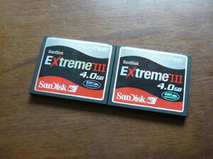 動作保証！SanDisk ExtremeⅢ CFカード 4GB 2枚セット