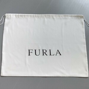 フルラ 50×40cm バッグ用保存袋 巾着袋 布袋 保管袋 FURLA 正規品 ホワイト （0043)