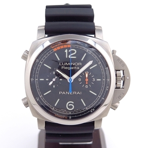 【PANERAI/パネライ】PAM00526 ルミノール 1950 レガッタ スリーデイズ クロノ フライバック チタン メンズ 腕時計【中古】/10001414/h973