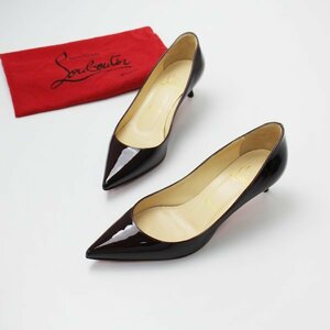 Christian Louboutin クリスチャンルブタン ポインテッドトゥエナメルパンプス 35.5/パープル系 22.5cm パテント【2400013347389】