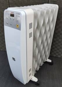 美品　IRIS OHYAMA アイリスオーヤマ　ウェーブ型オイルヒーター　IWH-1210M-W　キャスター付　暖房機器　2016年製　動作確認済み
