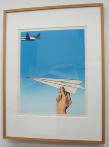 ＊関根伸夫「作品(後をとぶ)」1975年　紙に孔版　同作品が東京国立近代美術館に収蔵されています。　真作保証