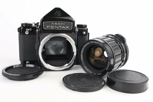 ASAHI PENTAX アサヒペンタックス 6X7 中判フィルムカメラ + PENTAX SMC Takumar タクマー 6x7 75mm F4.5 中判カメラ用レンズ ★F