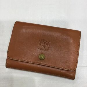 【IL BISONTE イルビゾンテ】二つ折り財布 イタリア製 ブラウン レザー 2308oki
