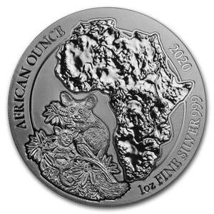[保証書・カプセル付き] 2020年 (新品) ルワンダ「ブッシュベイビー」純銀 1オンス 銀貨