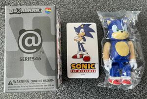 ベアブリック　ソニック・ザ・ヘッジホッグ　BE@RBRICK SERIES 46 Sonic the Hedgehog SEGA セガ　ハリネズミ　箱　カード付　メガドライブ