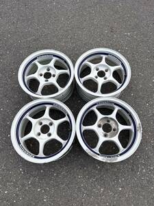 ADVAN RACING 15インチ　6.5J 4H 4穴　PCD 100 オフセット+35 中古アルミホイール4本セット