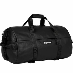 送料無料 黒 Supreme Leather Duffle Bag Black 23FW シュプリーム ダッフルバッグ ボストン バッグ ブラック box logo ボックスロゴ 新品