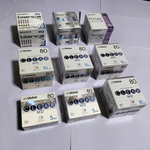 【未使用80枚】レア品★★MDディスク★MD Mini Disc★ミニディスク★Victor★SONY★CLEAR★Neige★Bianca★①