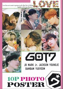 ☆New！■GOT7/ガットセブン■写真付【A4ポスター10枚】☆韓国JB/マーク/ジャクソン/ジニョン/ヨンジェ/ベンベン/ユギョム