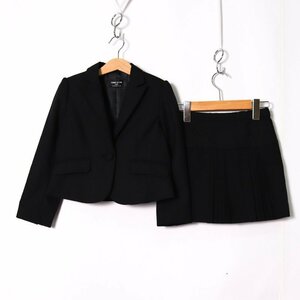 コムサイズム スーツ 上下セットアップ ジャケット スカート 卒入園式 キッズ 女の子用 120Aサイズ ブラック COMME CA ISM