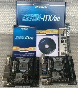 【起動不可＆訳有】ASRock H270M-ITX/ac Z270M-ITX/ac 計2台セット 4GBメモリ / LGA1151 Mini-ITX 片側発送用元箱・パネル等有