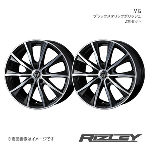 RiZLEY/MG ムラーノ Z50 アルミホイール2本セット【18×8.0J 5-114.3 INSET45 ブラックメタリックポリッシュ】0039921×2