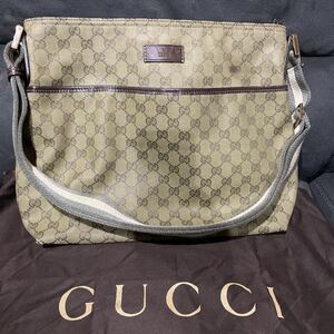 GUCCI GG キャンバス シェリーライン ショルダーバッグ