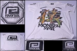 リバーサル★reversal★rvddw★MONKEY MMA 猿★Tシャツ★白色★Sサイズ★格闘技★