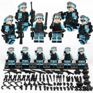 【国内発送】MOC LEGO ブロック 互換 ARMY ロシア軍特殊部隊 アンチテロ部隊 カスタム ミニフィグ 6体セット 大量武器・兵器付き D220