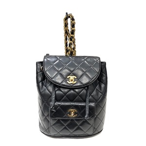 シャネル CHANEL マトラッセ バッグパック ブラック ラムスキン リュック・デイパック レディース 中古