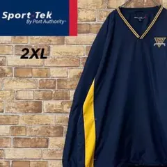 Sport-Tek　ナイロンプルオーバー　ビッグシルエット　刺繍ロゴ　2XL