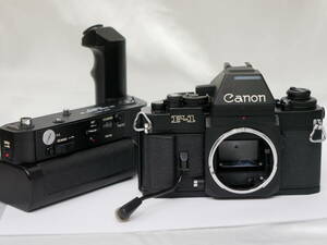 #7099 CANON F-1 AEファインダー MOTOR DRIVE FN Hi-Cd pack キャノン 一眼レフフィルムカメラ