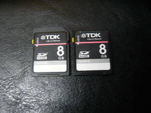 動作保証！TDK SDHCカード 8GB クラス④ 2枚セット