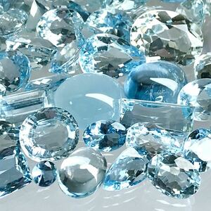 (天然アクアマリンおまとめ 100ct)a ルース 裸石 宝石 ジュエリー jewelry aquamarine ベリル i