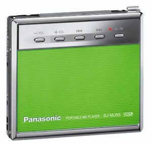 【中古】 Panasonic パナソニック ドッキンスタイルMD SJ-MJ55-G ポータブルMDプレーヤー グリーン