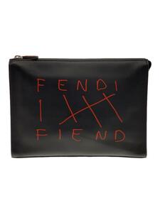 FENDI◆クラッチバッグ/レザー/RED/レッド/セカンドバッグ