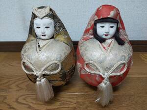 昭和レトロ　日本人形　雛だるま　夫婦だるま　雛人形　一体あたり幅14×奥行17×高さ23ｃｍ程