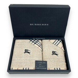 新品 Burberry バーバリー フェイスタオル タオル ウォッシュタオル ブランド 小物 箱付き 雑貨 実用品 インテリア バスセット 綿100％