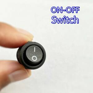 送料無料 ロッカ スイッチ■埋め込み■ON OFF 切り替え シーソー ロッカー 単極 2極 スイッチ■DIY 小型 丸形 用品 LED 工作■電源 入/切