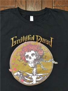 グレイトフルデッド ＧＲＡＴＥＦＵＬ ＤＥＡＤ スカル Ｔシャツ 黒 ブラック Ｌ ロック バンド バーサ ドクロ ローズ