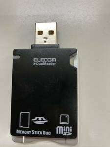 ELECOM/エレコム Dual Reader MR-DU2A2BK 傷汚れ等有 動作未確認 ジャンク 現状お渡し