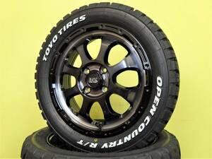 S3597 新品 マッドクロス グレイス 4.5J ブラッククリア 165/60R15 オープンカントリー R/T ホワイトレター ハスラー キャスト デリカ D2