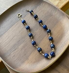 -SUI8- No.48 ラピスラズリのブレスレット　14kgf 18.5cm A Lapis Lazuli bracelet 14kgf 18.5cm