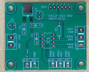 PICマイコン”PIC12F1822”を使ったマイコンボード（基板のみ）