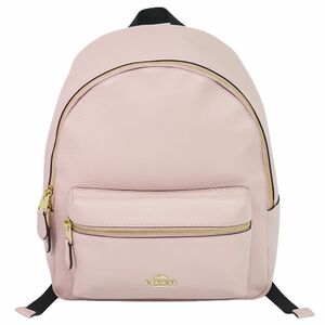 本物 コーチ COACH レザー リュックサック バックパック ピンク 30550