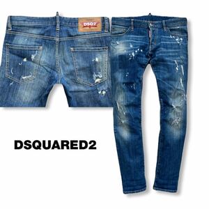 送料無料 DSQUARED2 17AW REGULAR CLEMENT JEAN ディースクエアード クレメント ストレッチ スキニー スリム テーパード デニム 48 