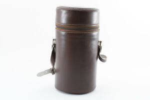 ★希少品★ LEICA ライカ E.LEITZ INC. ROCKLEIGH #6 Top Grain Cowhide USA レンズ ケース 本革 ブラウン #1511