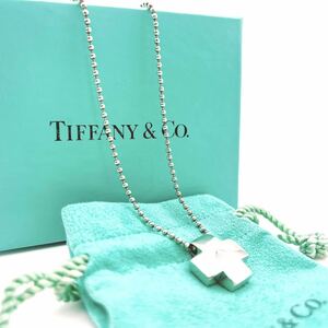 ★極美品★【A408 付属品付き】TIFFANY＆Co ティファニー ローマンクロス SV925 ネックレス アクセサリー レディース シルバー系 AZ0295