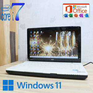 ★中古PC 最上級i7！500GB★LaVie LM750D Core i7-U660 Win11 MS Office 中古品 ノートPC★P70730