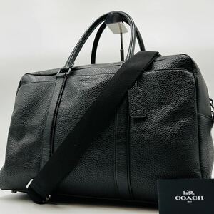 1円【入手困難品】 定価10万円 コーチ COACH トートバッグ ビジネスバッグ ショルダーバッグ A4 2way レザー メンズ レディース ブラック