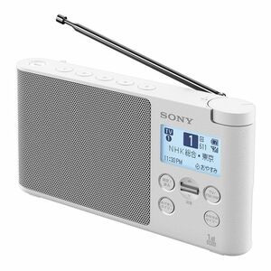 ソニー ラジオ XDR-56TV : ワイドFM対応 FM/AM/ワンセグTV音声対応 おやすみタイマー搭載 乾電池対応 ホワイト XDR-