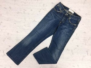 ペーパーデニム＆クロス Paper Denim&Cloth USA製 アメカジ Y2K ブーツカット デニムパンツ レディース コットン100% ダメージ加工 23 青