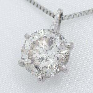 2k番　1.521ｃｔ　L　SI2　G　ネックレス　プラチナ　Pt900　レディース　ダイヤモンド　ティファニー　大粒　シンプル　立爪　6本