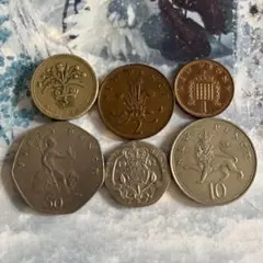 イギリス コイン ★ 6枚セット ❤︎ 7角形硬貨 記念硬貨入り
